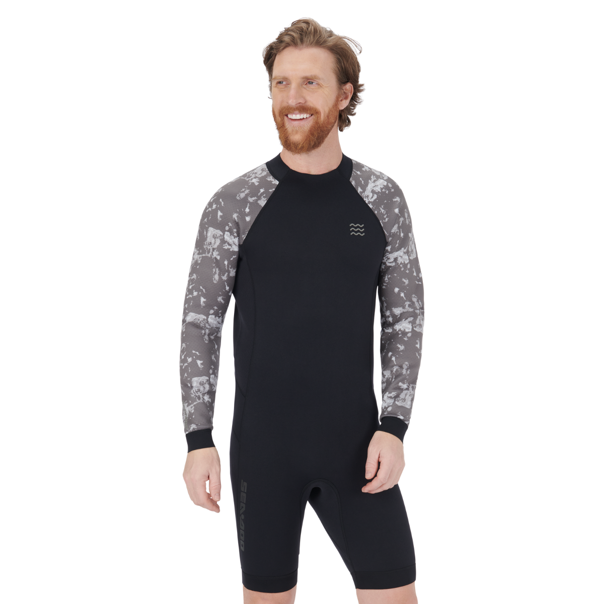 Combinaison courte 2/2 mm à manches longues en Néoprène pour homme Sea-Doo