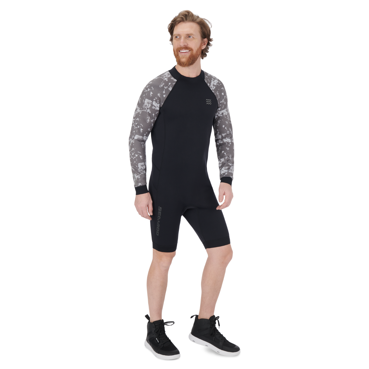 Combinaison courte 2/2 mm à manches longues en Néoprène pour homme Sea-Doo