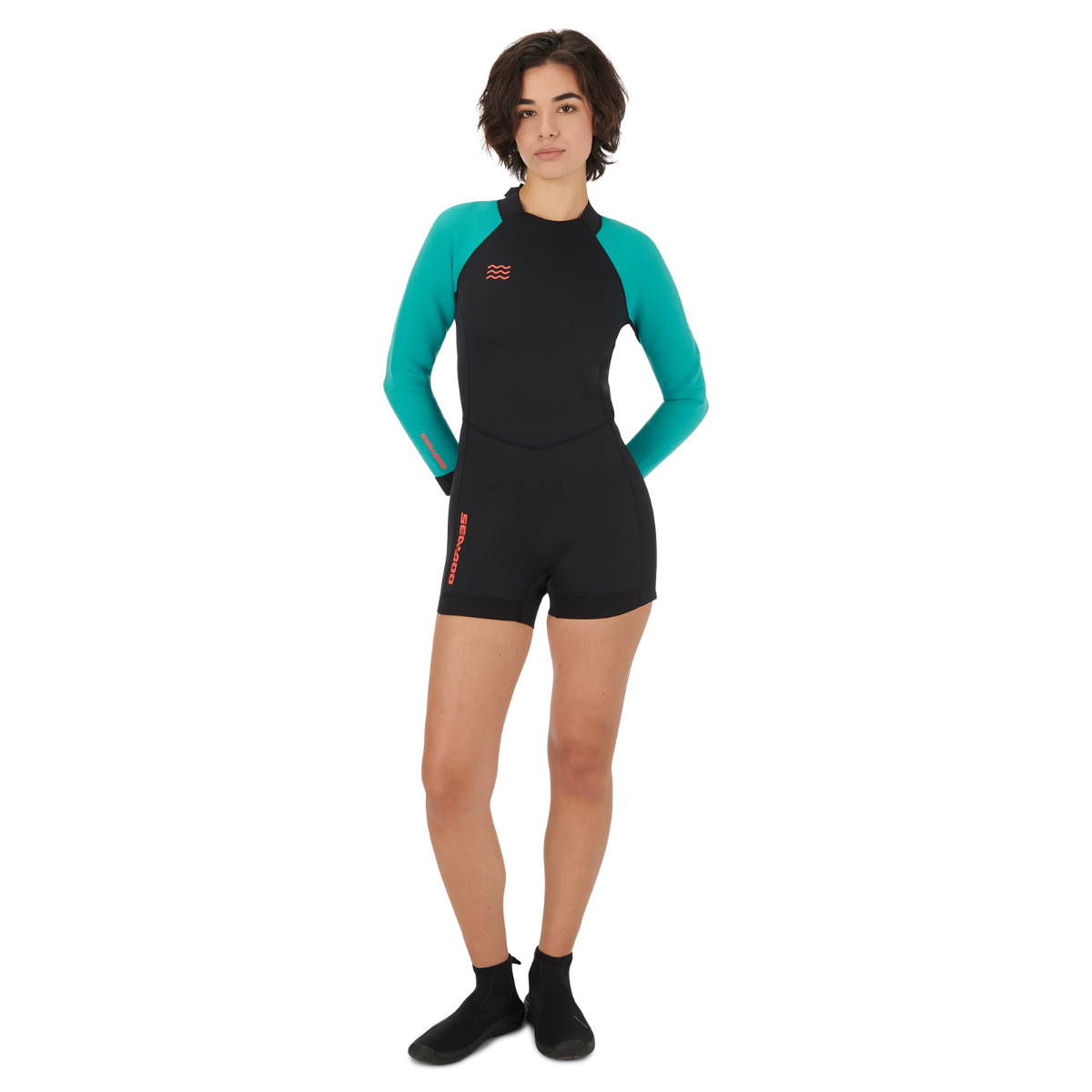 Combinaison courte 2/2 mm à manches longues en néoprène pour femme Sea-Doo