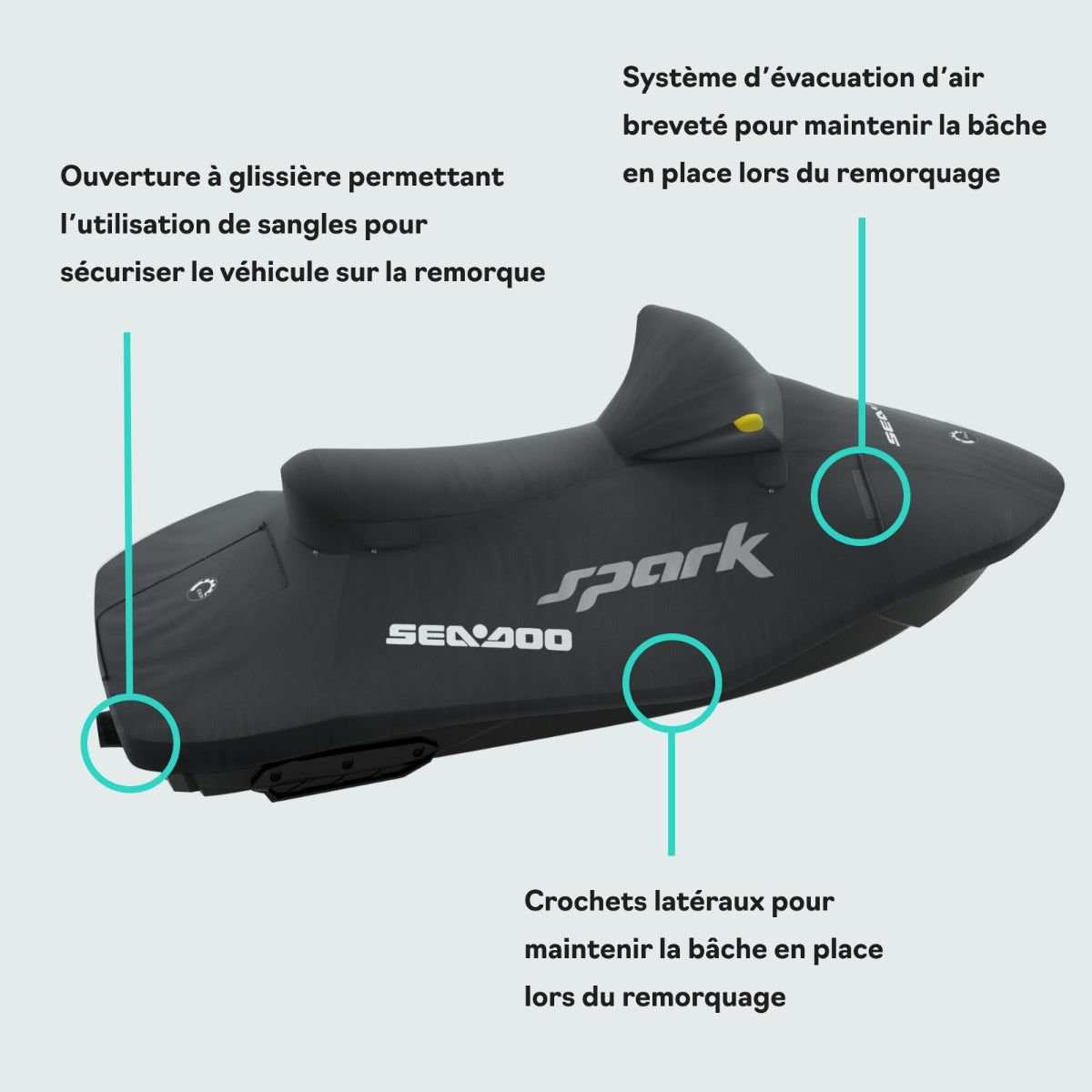 Housse Sea-Doo pour motomarine SPARK 2 places