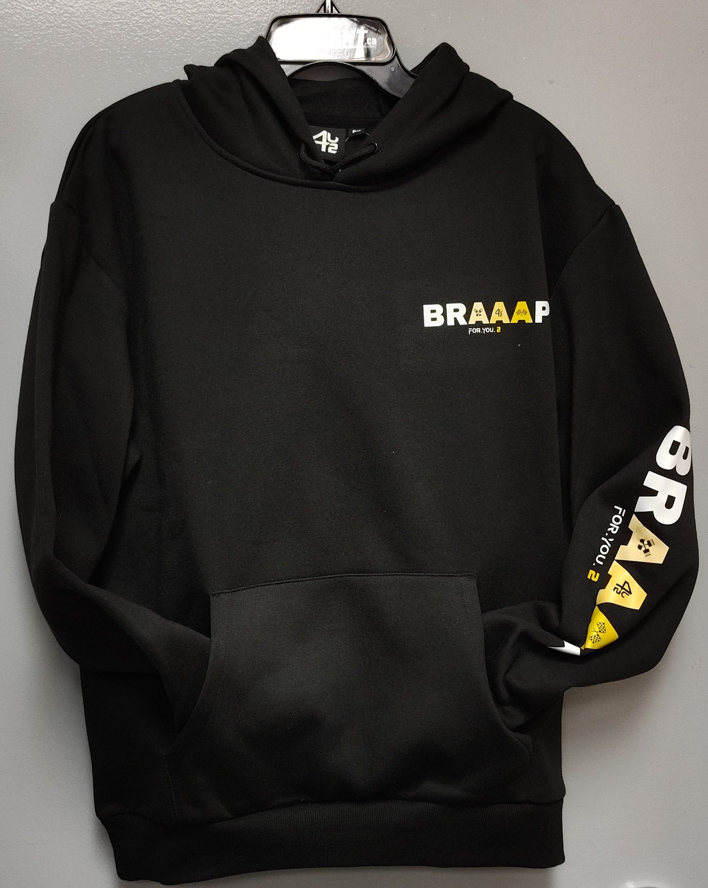 Hoodie BRAAAP jaune pour homme