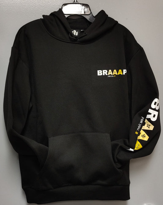 Hoodie BRAAAP jaune pour homme