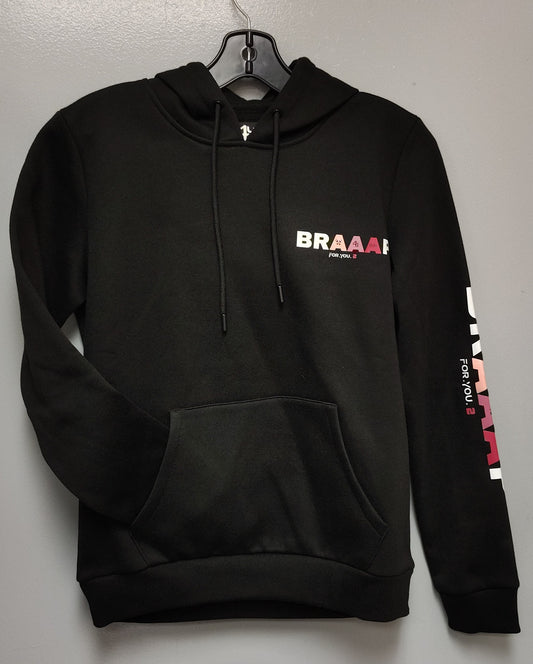Hoodie BRAAAP rose pour femme