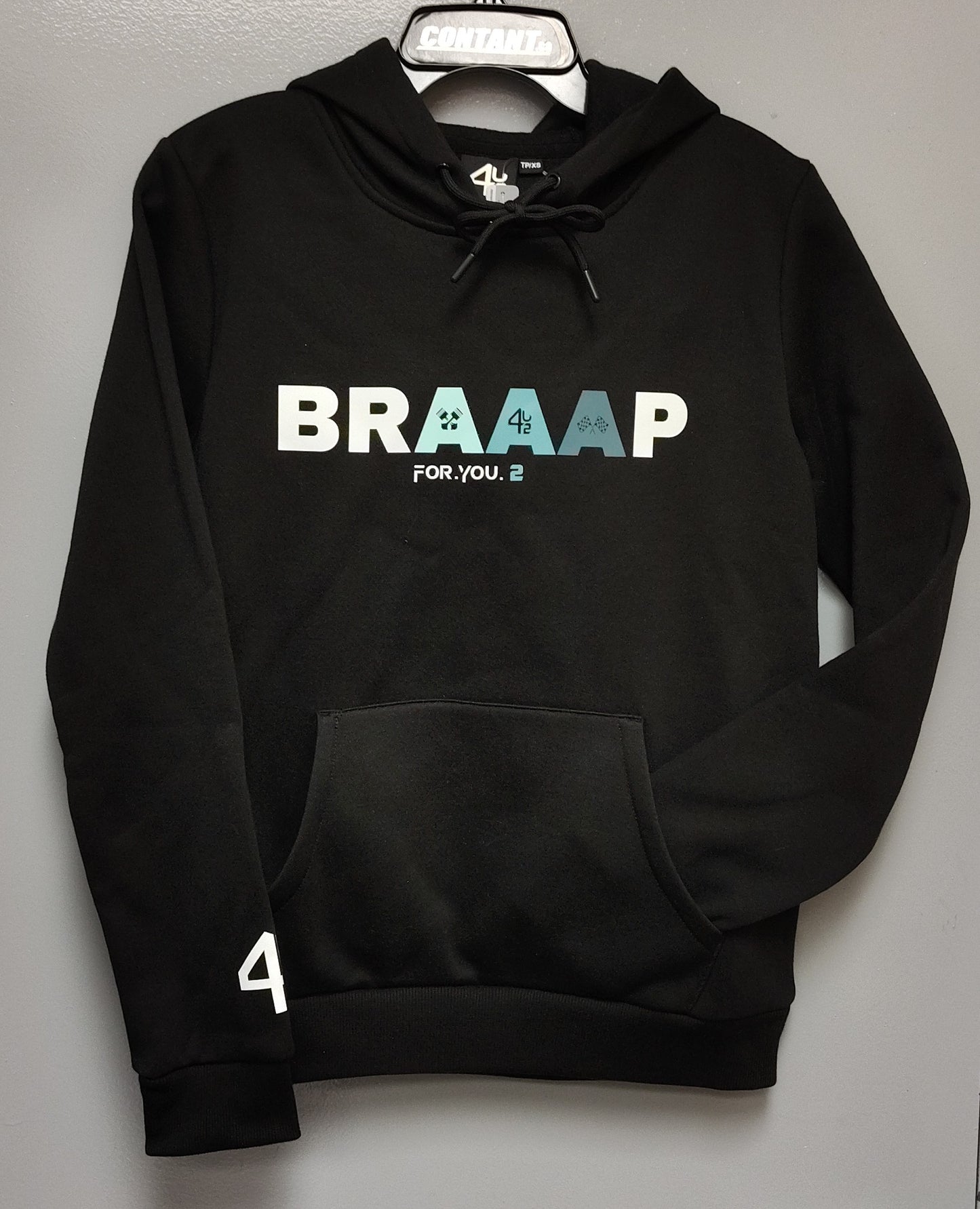 Hoodie BRAAAP turquoise pour femme