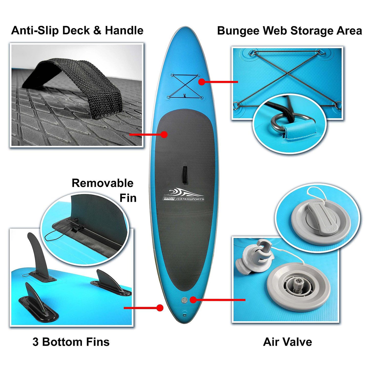 Paddleboard gonflable Seachoice 10ft 6'' Aqua