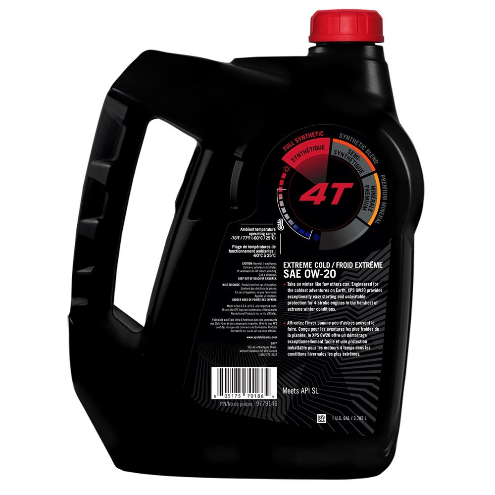 Ski-Doo 0W-20 - Huile synthétique 4T pour froid extrême XPS (3.7 L)*