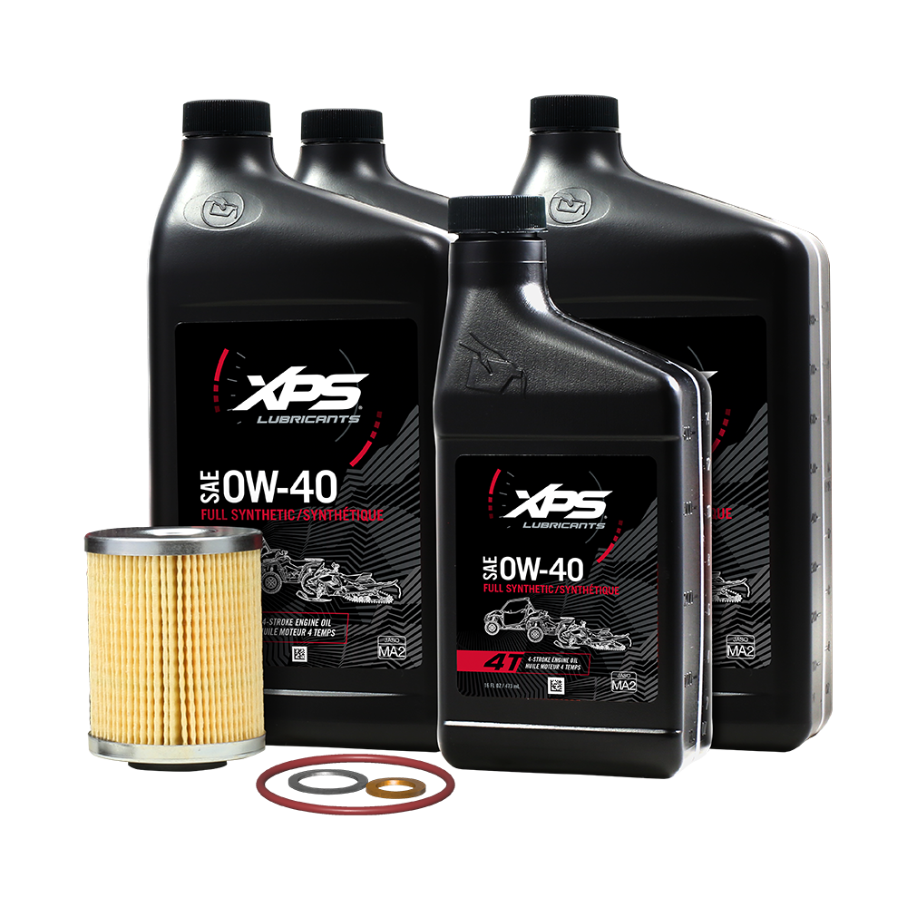 Ensemble de changement d'huile synthétique 4T 0W-40 XPS pour moteur Rotax 450 cc et moins*