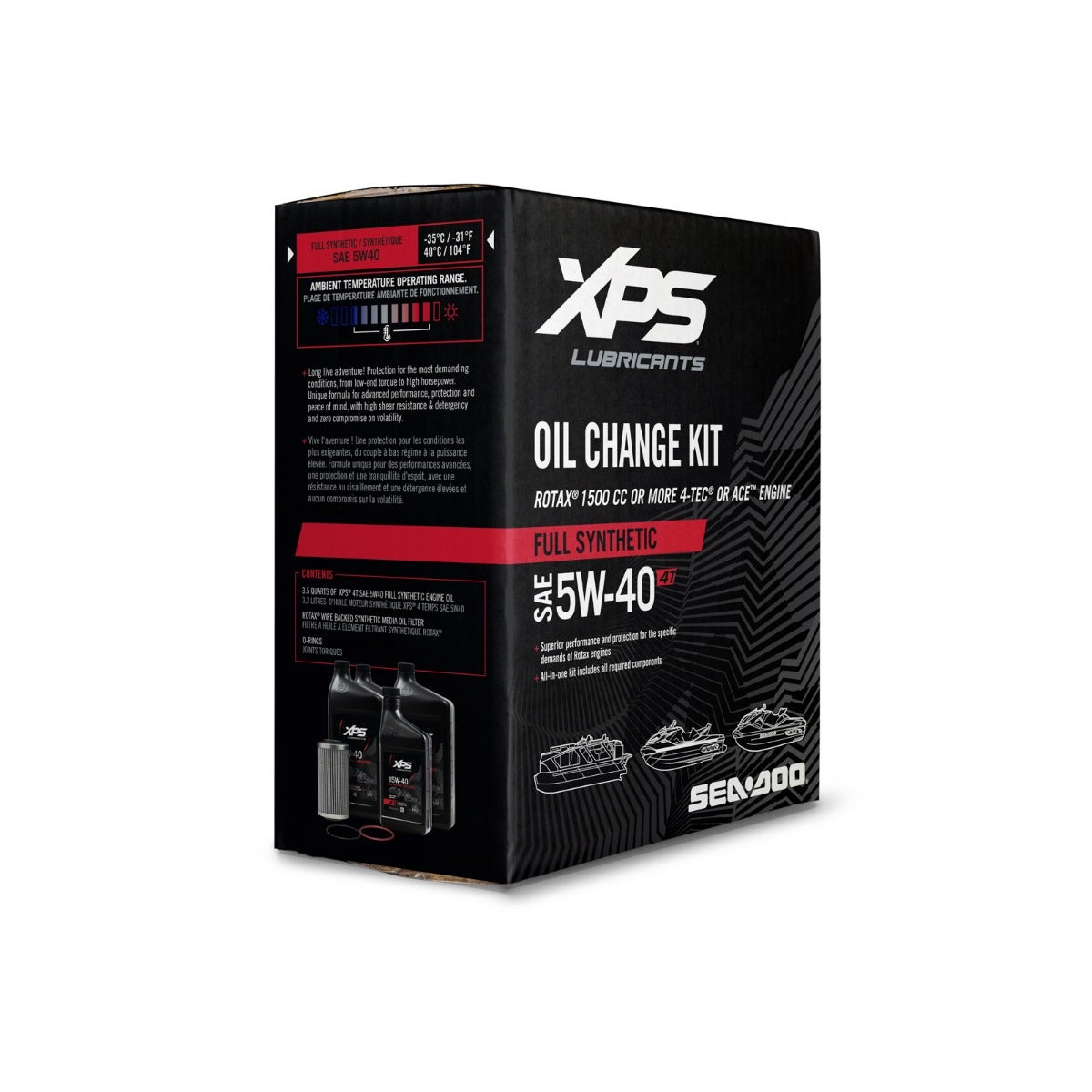 Ensemble de changement d’huile synthétique 4T 5W-40 XPS pour moteur 1500 cc et plus*