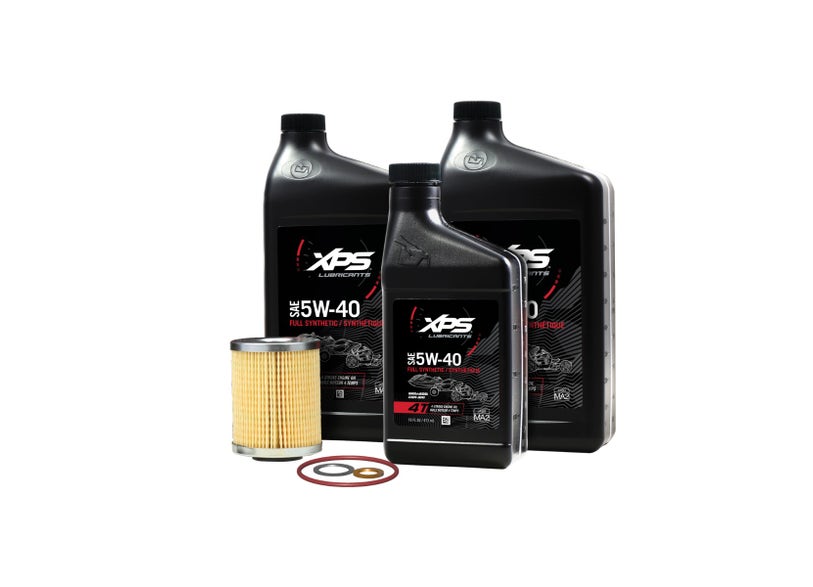Ensemble de changement d'huile synthétique 4T 5W-40 XPS pour moteur à deux cylindres en V Rotax 500 cc et plus* Can-Am