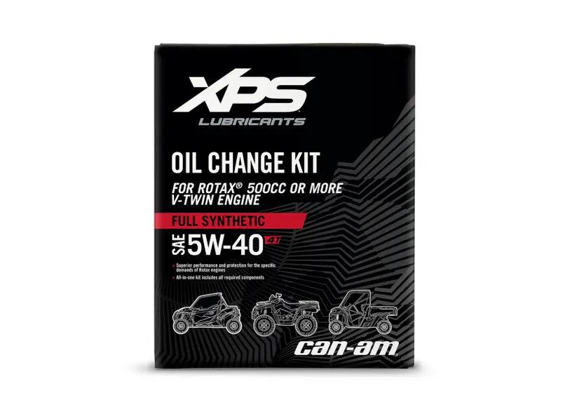 Ensemble de changement d'huile synthétique 4T 5W-40 XPS pour moteur à deux cylindres en V Rotax 500 cc et plus* Can-Am