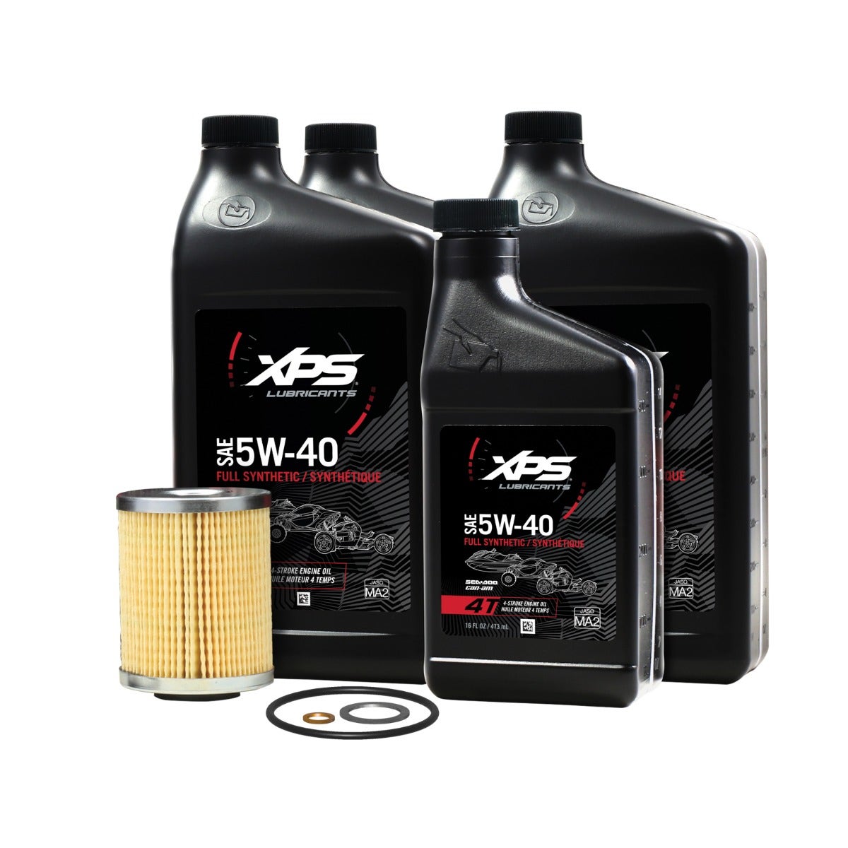 Ensemble de changement d'huile synthétique 4T 5W-40 XPS pour moteur Rotax 900cc*