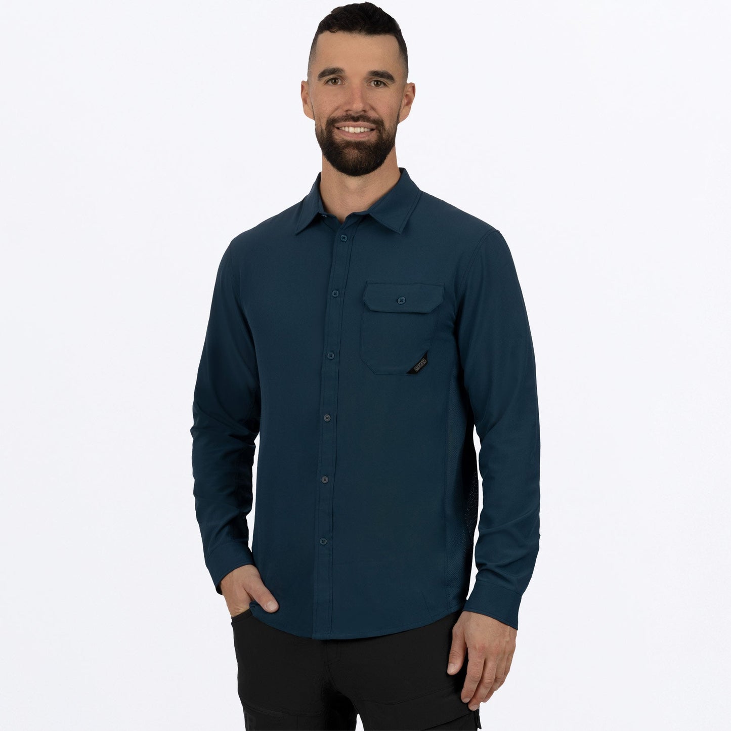 MBreezePerformanceUPFLS_Shirt_DarkSteel_SKU_232043-_0300_Front