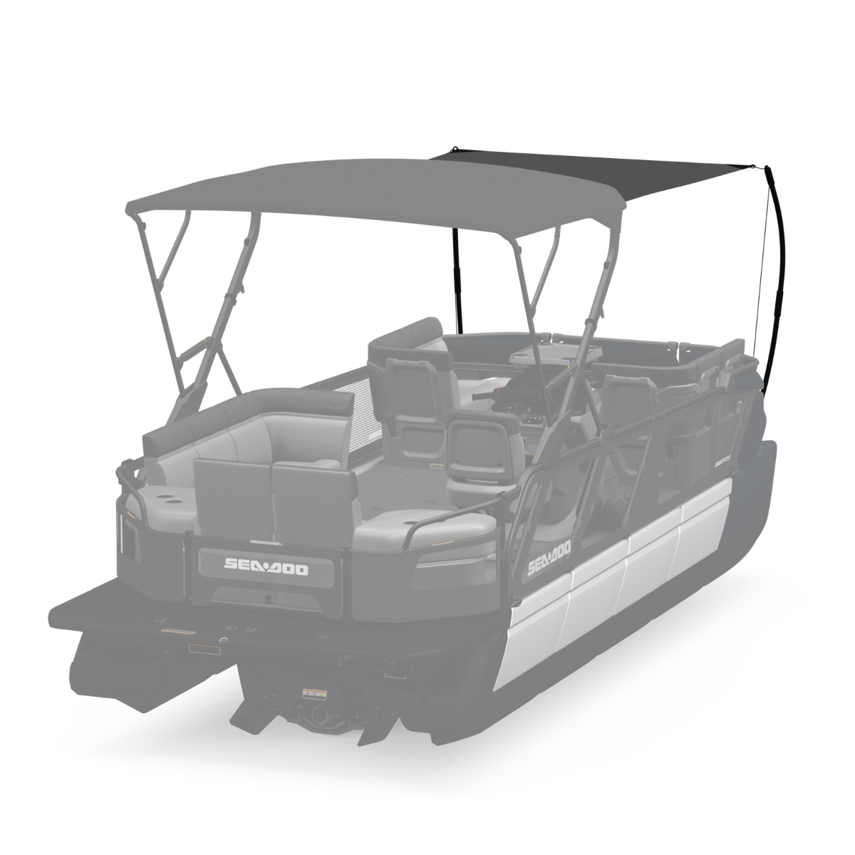 Extension de voile d'ombrage pour Toit Bimini 21 pi pour ponton Switch