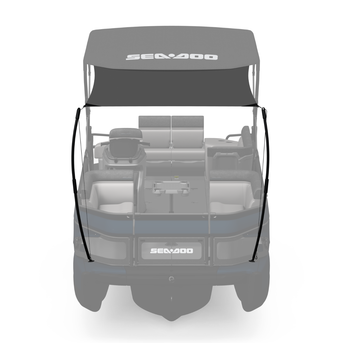 Extension de voile d'ombrage pour Toit Bimini 21 pi pour ponton Switch
